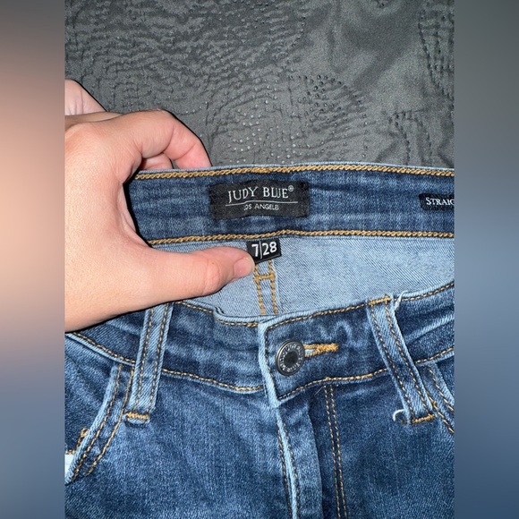 Judy Blue Women’s Size 7/28 Straight Leg Jeans Medium Wash Stretch Denim - Picture 5 of 8